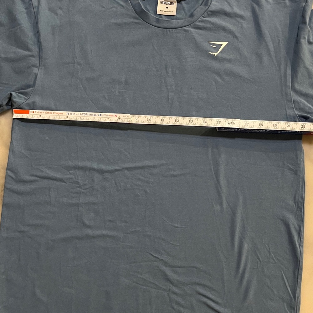 Gymshark Men's Slate Blue 95% Cotton Short Sleeve Tee - Picture 4 of 7